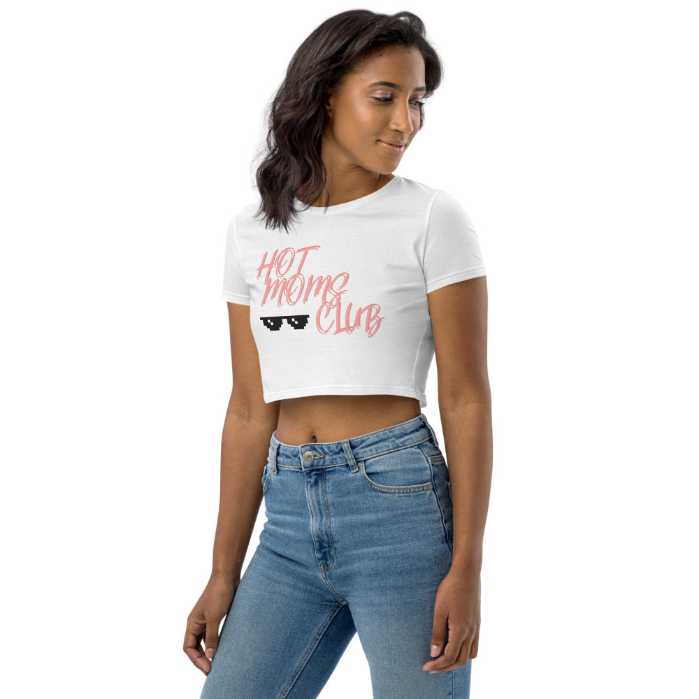 FIT,FINE, PEACE Hot Moms Club crop top