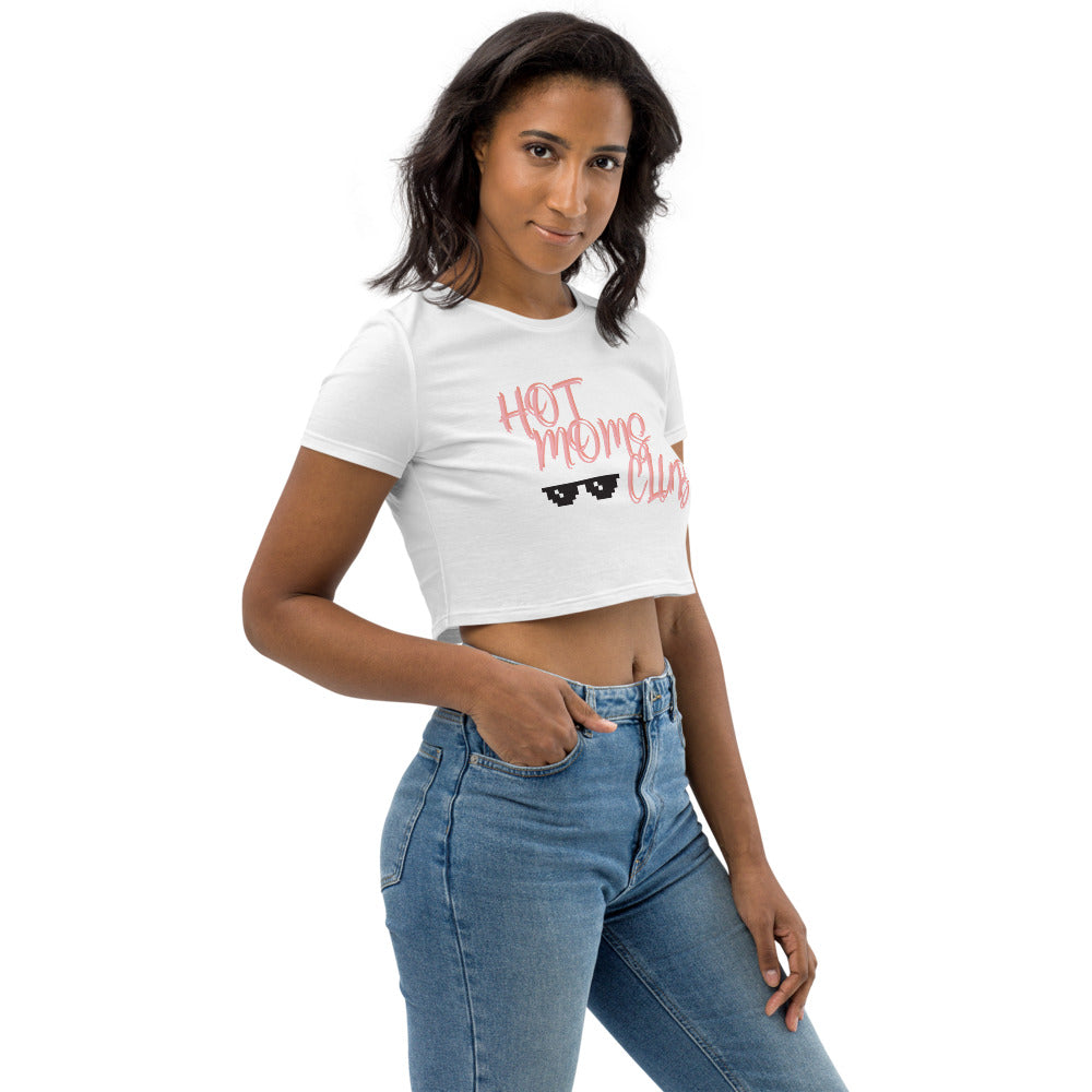 FIT,FINE, PEACE Hot Moms Club crop top