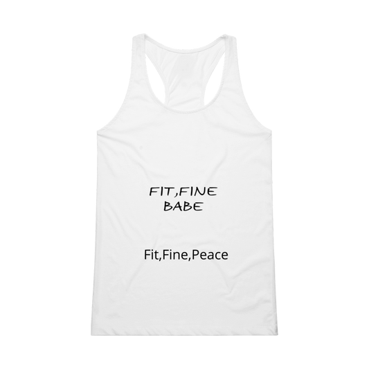 Fit, Fine,Babe tank top